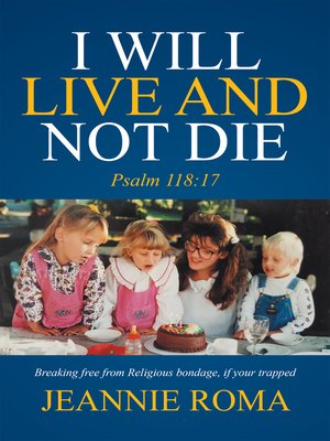 cover image of I Will Live and Not Die